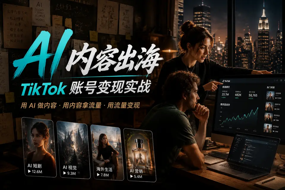 用 AI 做海外 TikTok 账号变现：从 0 到 1
