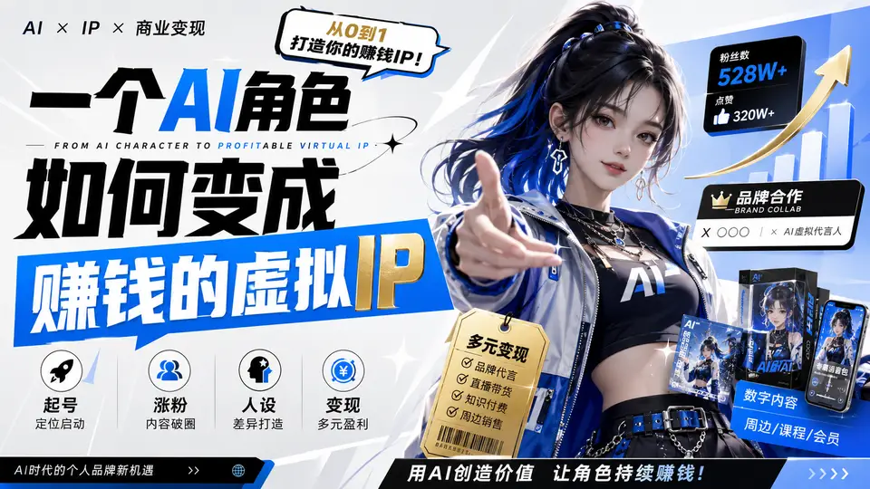 AI造星计划：虚拟偶像账号变现
