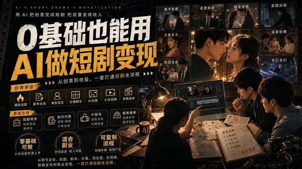 用 AI 做短剧变现